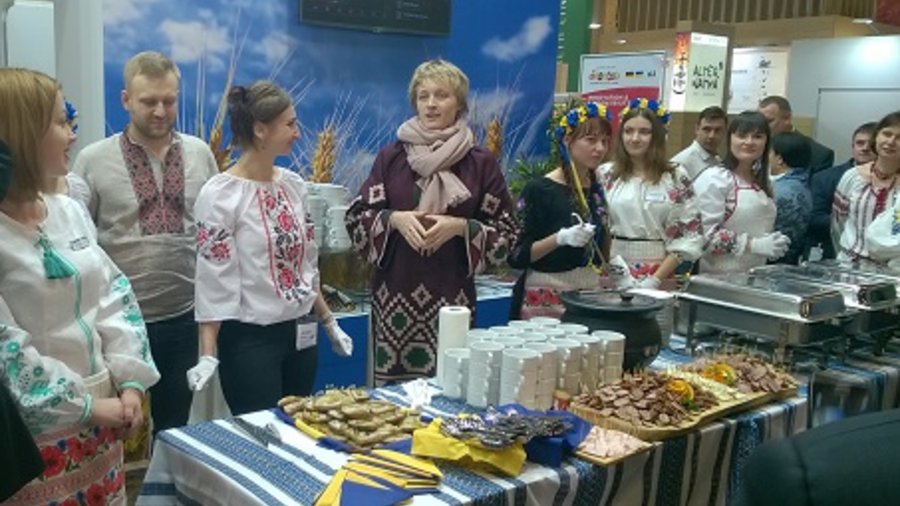 Empfang auf dem ukrainischen Laenderstand auf der Biofach 2017